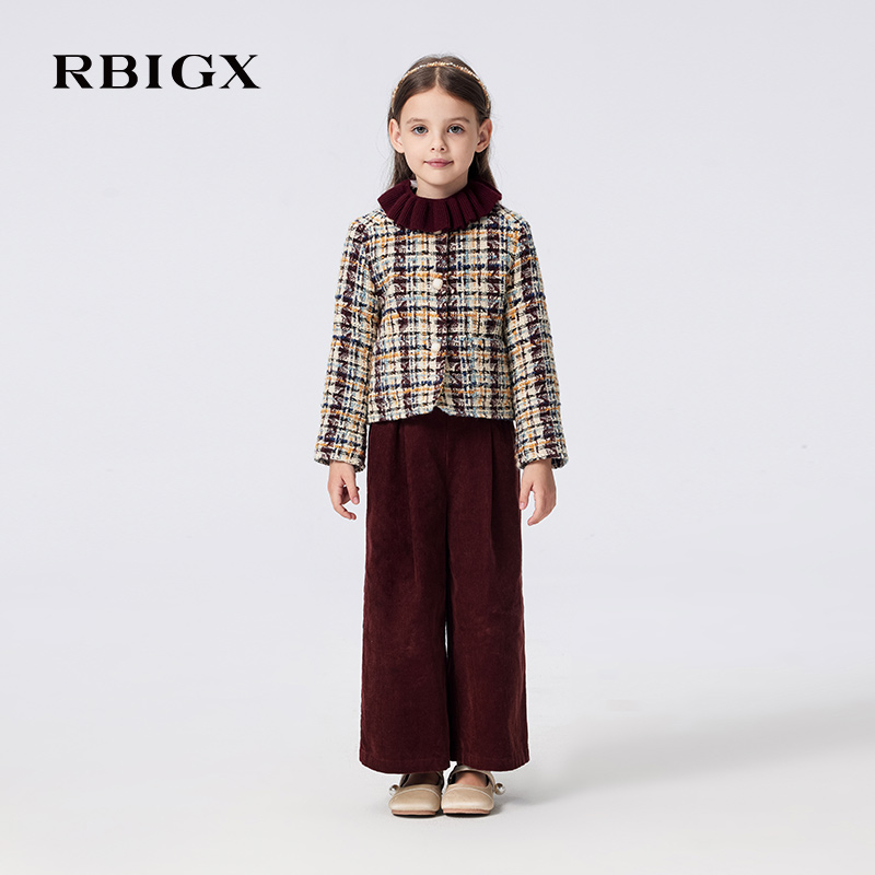 RBIGX瑞比克童装2025秋季新款女童小香风设计感甜美公主外套