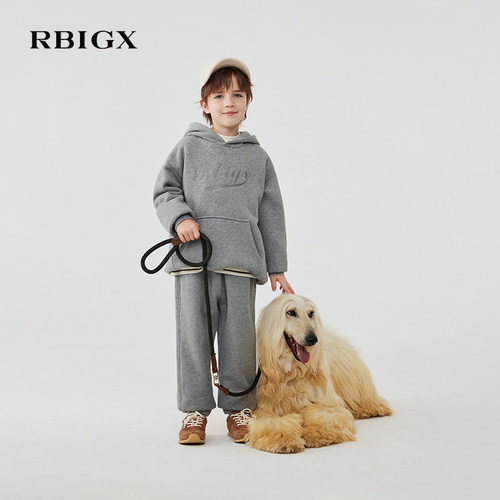 RBIGX瑞比克童装2025冬季新款洋气潮流织唛帅气百搭潮流运动裤