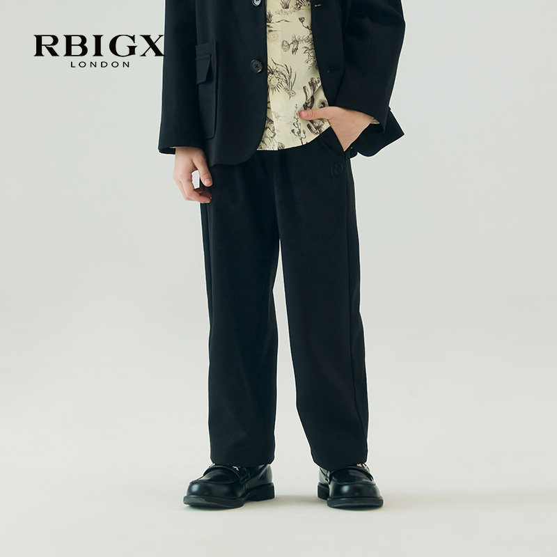 RBIGX瑞比克童装秋季新款洋气绣花休闲裤亲肤柔软休闲西裤