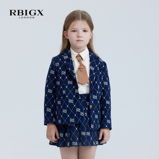 女童甜美复古撞色脱卸领带衬衫 新款 秋季 RBIGX瑞比克童装