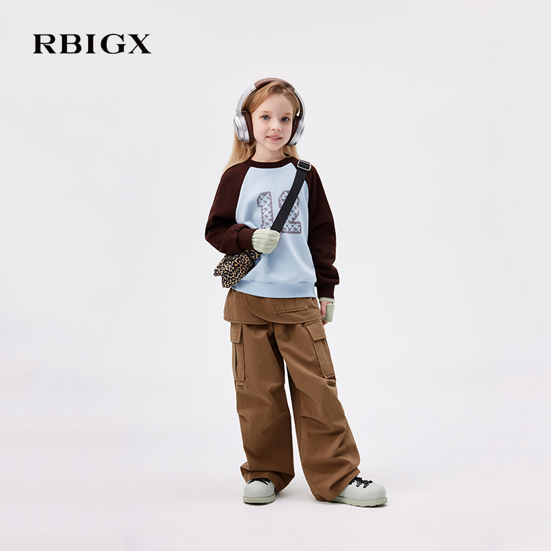 【商场同款】RBIGX瑞比克童装2025秋季新款假裙摆梭织裤潮流长裤