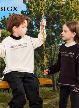 RBIGX瑞比克童装2025秋冬新款百搭设计感暖姜元气锁温长袖t恤