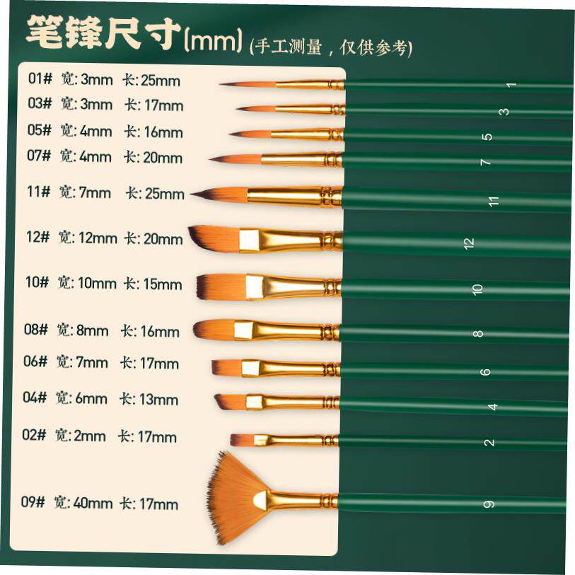 油画笔oil painting brush set art special acrylic water powde