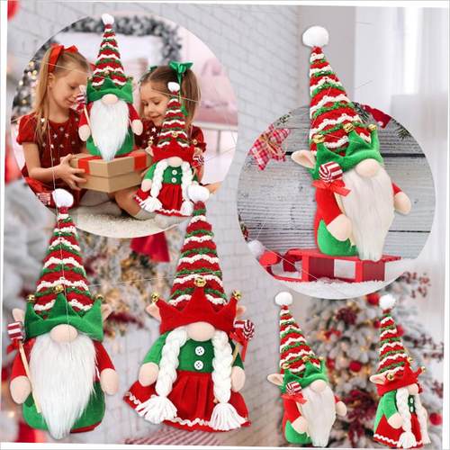 Elf figure Santa Claus faceless doll Christmas decorations