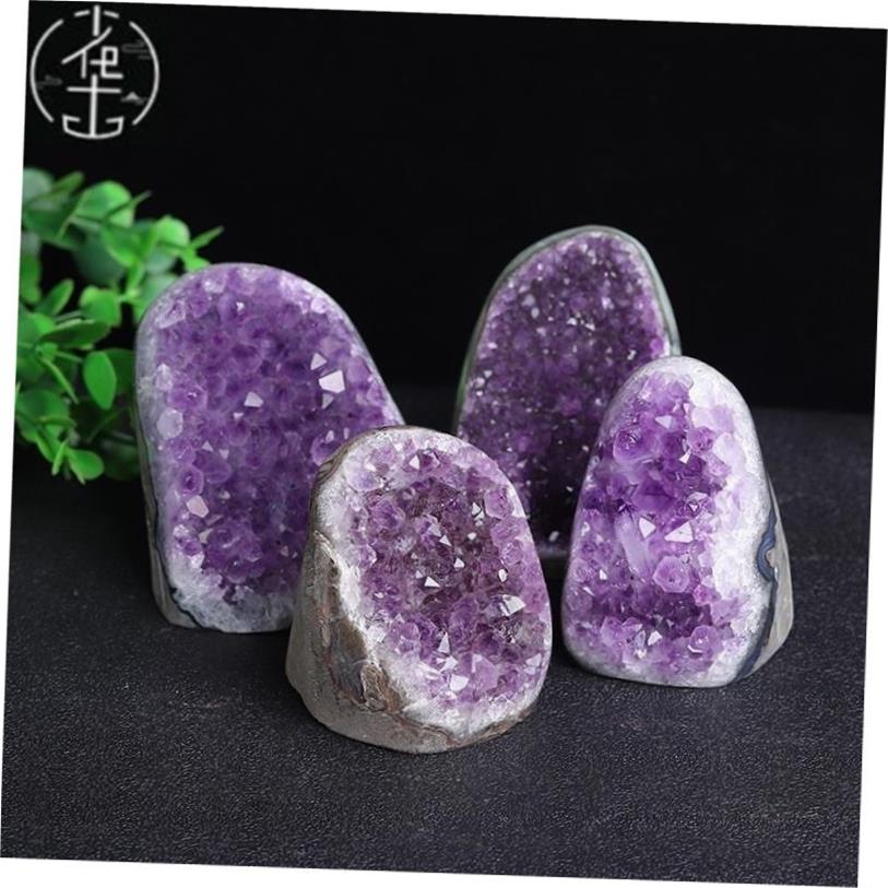 Amethyst Crystal Clusters Stone Uruguay Deep Purple Raw Geod