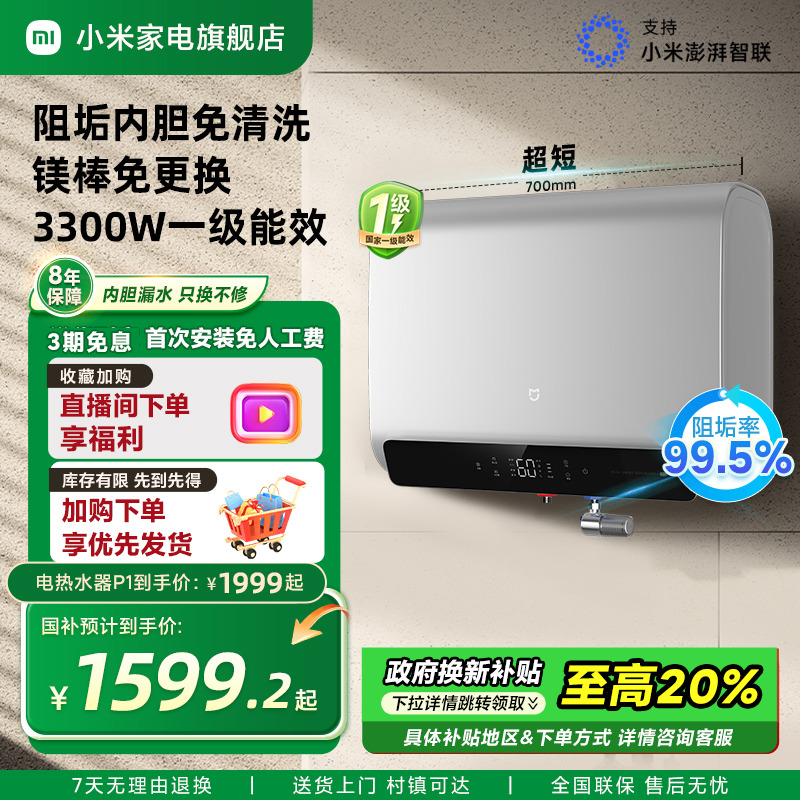 米家双胆电热水器60LP1