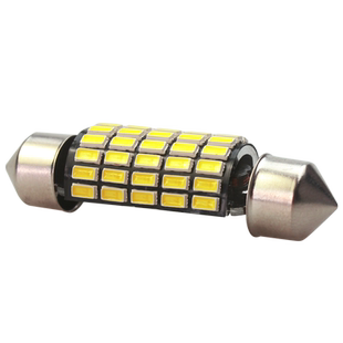 汽车led阅读灯灯泡车内顶灯后备箱尾箱牌照灯暖白12V双尖T10超亮
