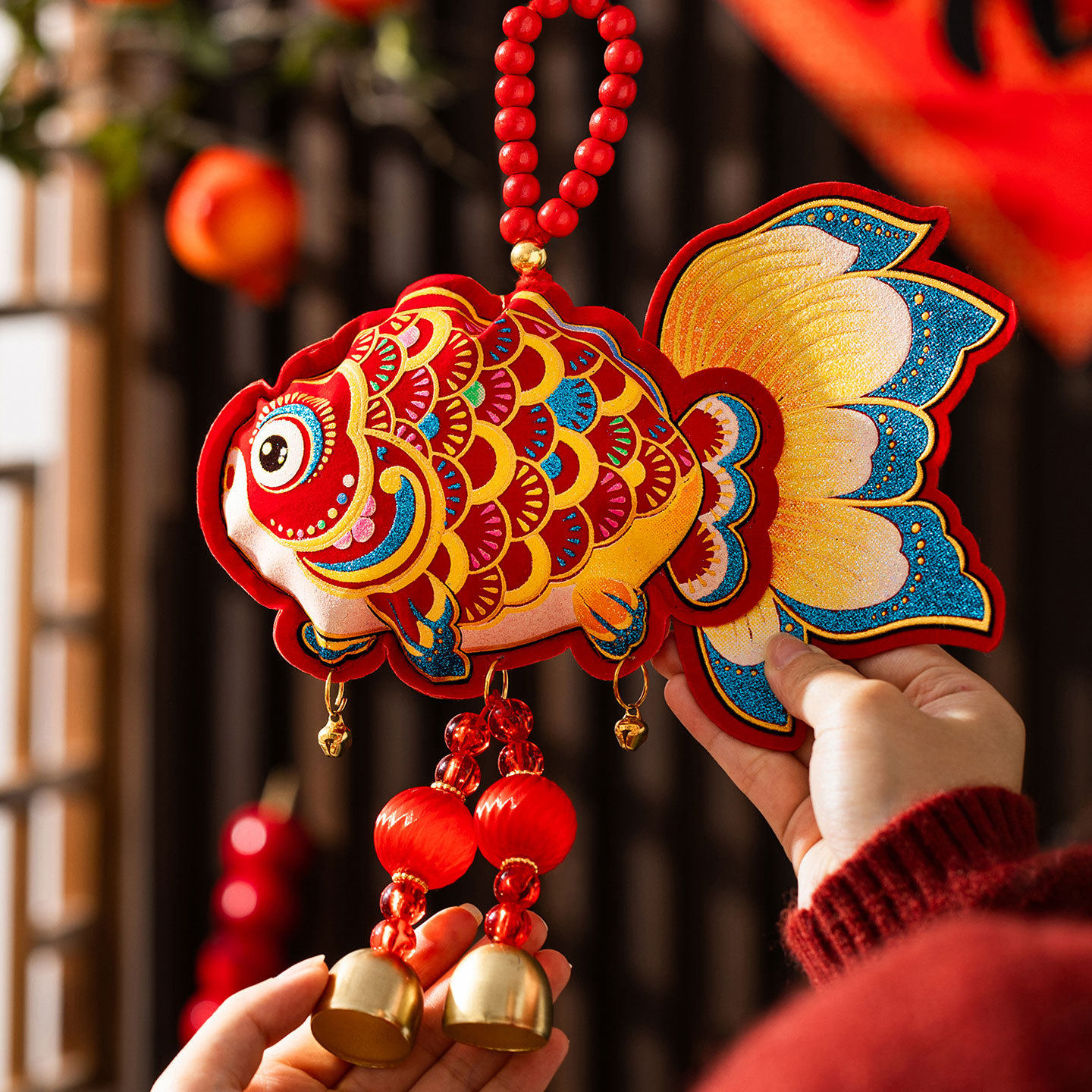 马年新年装饰2026新款醒狮毛绒装