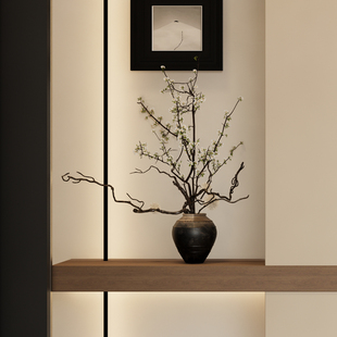 森空间仿真花插花植物摆件花艺原木风格家居室内客厅入户鞋柜装饰