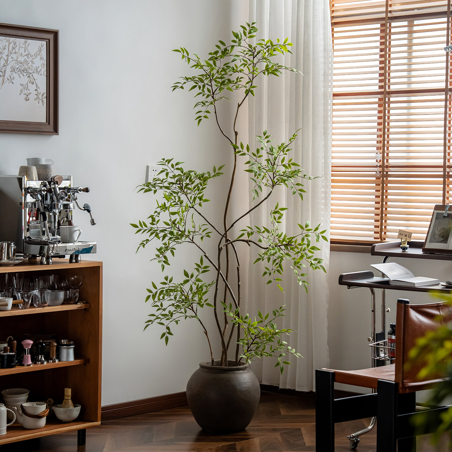 仿真树高级感逼真假树南天竹