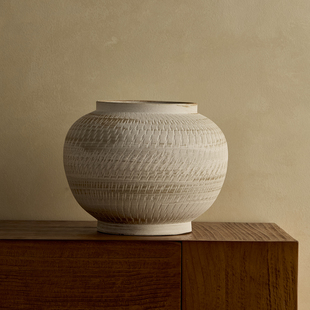 森空间陶瓷花瓶摆件客厅插花装饰复古侘寂简约风格青花瓷软装搭配