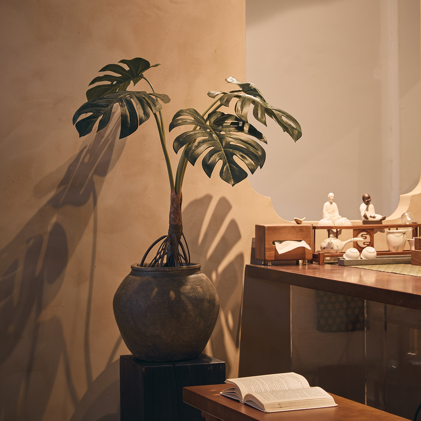 仿真绿植龟背竹春羽植物