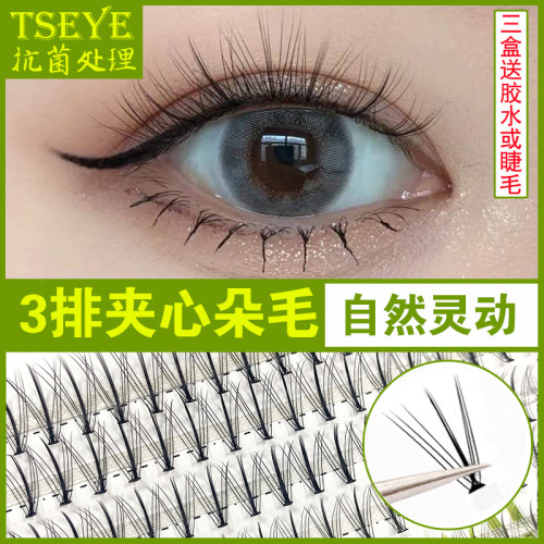 TSEYE夹心朵毛自嫁接睫毛单簇