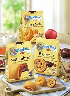 意大利进口Baiocchi百味来无花果苹果肉桂夹心饼干送礼物休闲零食