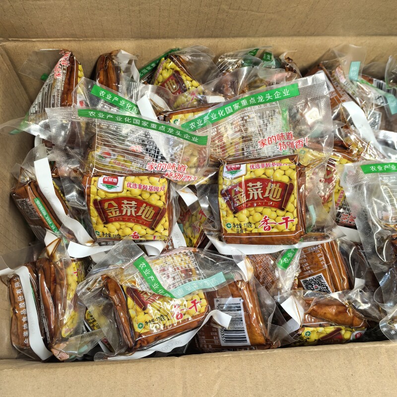 金菜地香干110g*100袋整箱豆腐干五香味炒菜凉拌菜马鞍山黄池特产