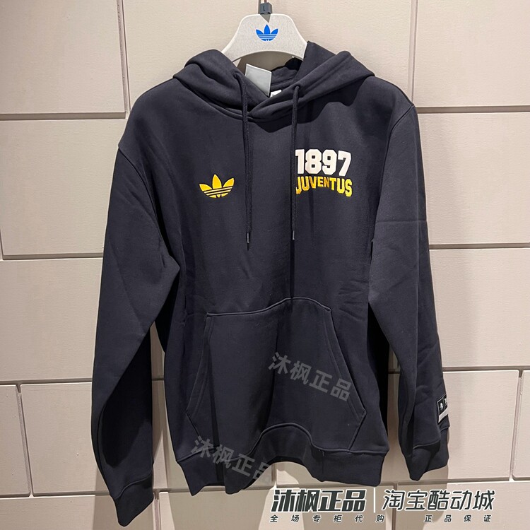 阿迪达斯男春连帽保暖卫衣套头衫