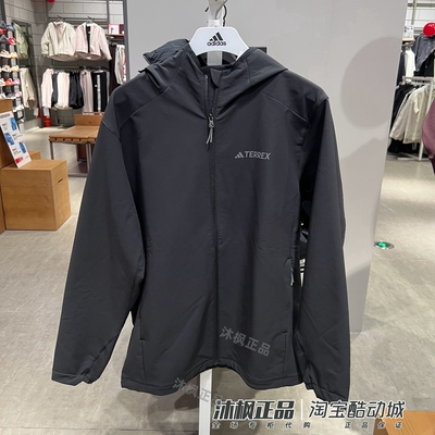 阿迪达斯TERREX男子连帽防风夹克