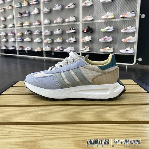 阿迪达斯男女系带运动缓震休闲鞋