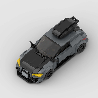 moc奥迪RS6A6猎装旅行跑车模型