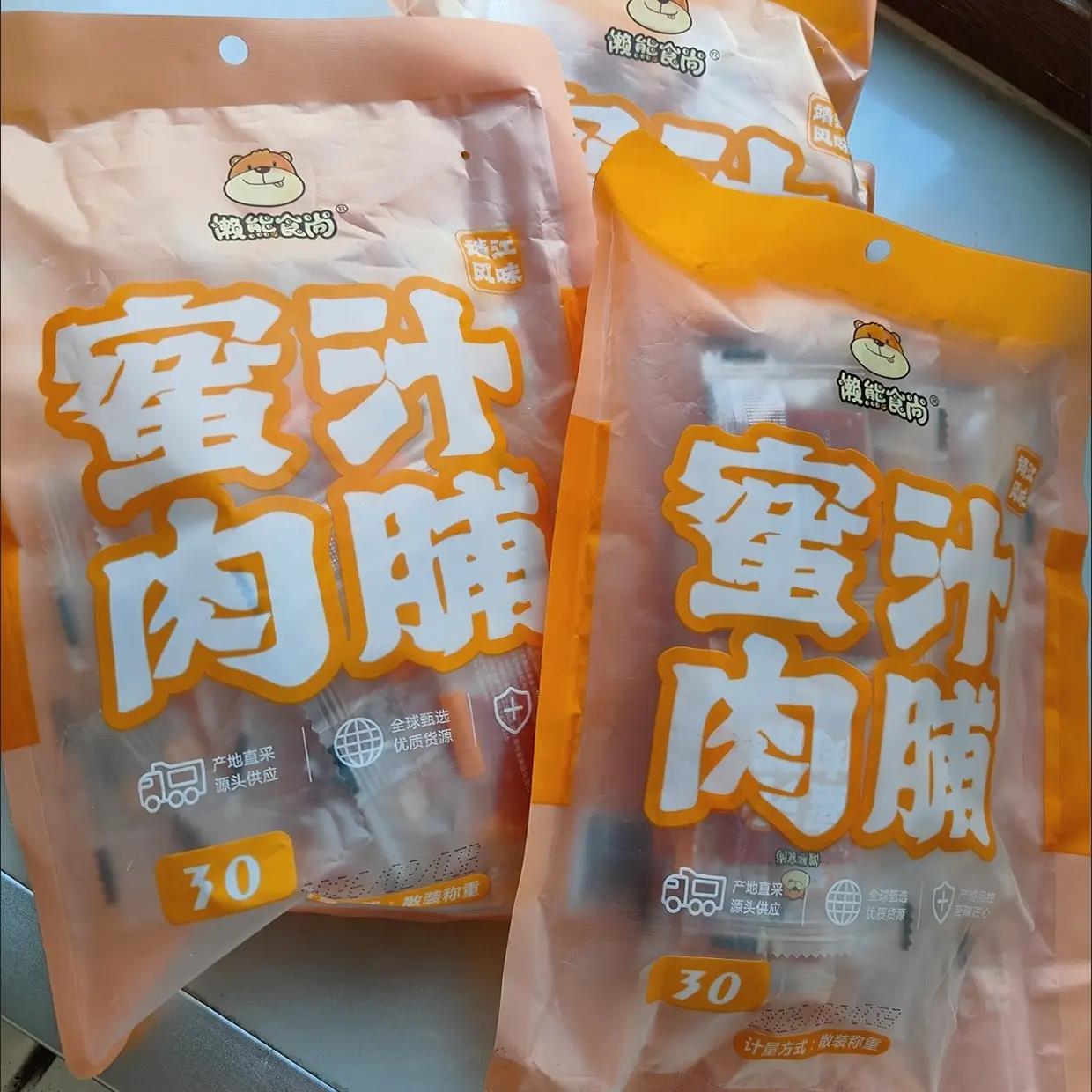 懒熊食尚猪肉脯靖江风味高蛋白肉脯蜜汁味解馋小吃追剧解馋小零食