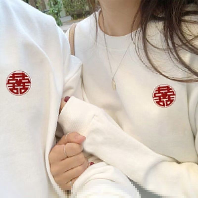 结婚卫衣订婚宴领证登记秋冬款情侣装新款2025高级感宽松外套