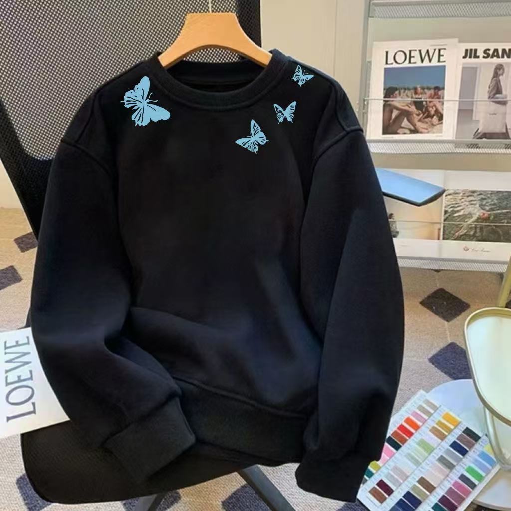 秋冬季重磅圆领卫衣男女学生韩版oversize百搭美式上衣服潮流