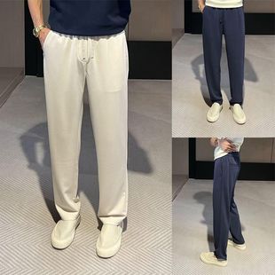 薄款 休闲裤 高级感简约百搭直筒裤 裤 宽松长裤 夏季 垂感春秋款 子男款