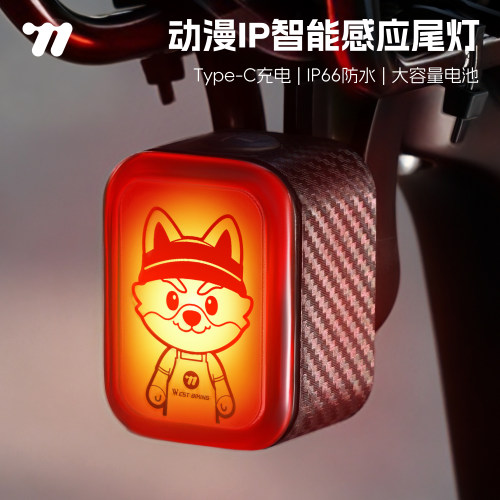 西骑者自行车尾灯智能刹车感应