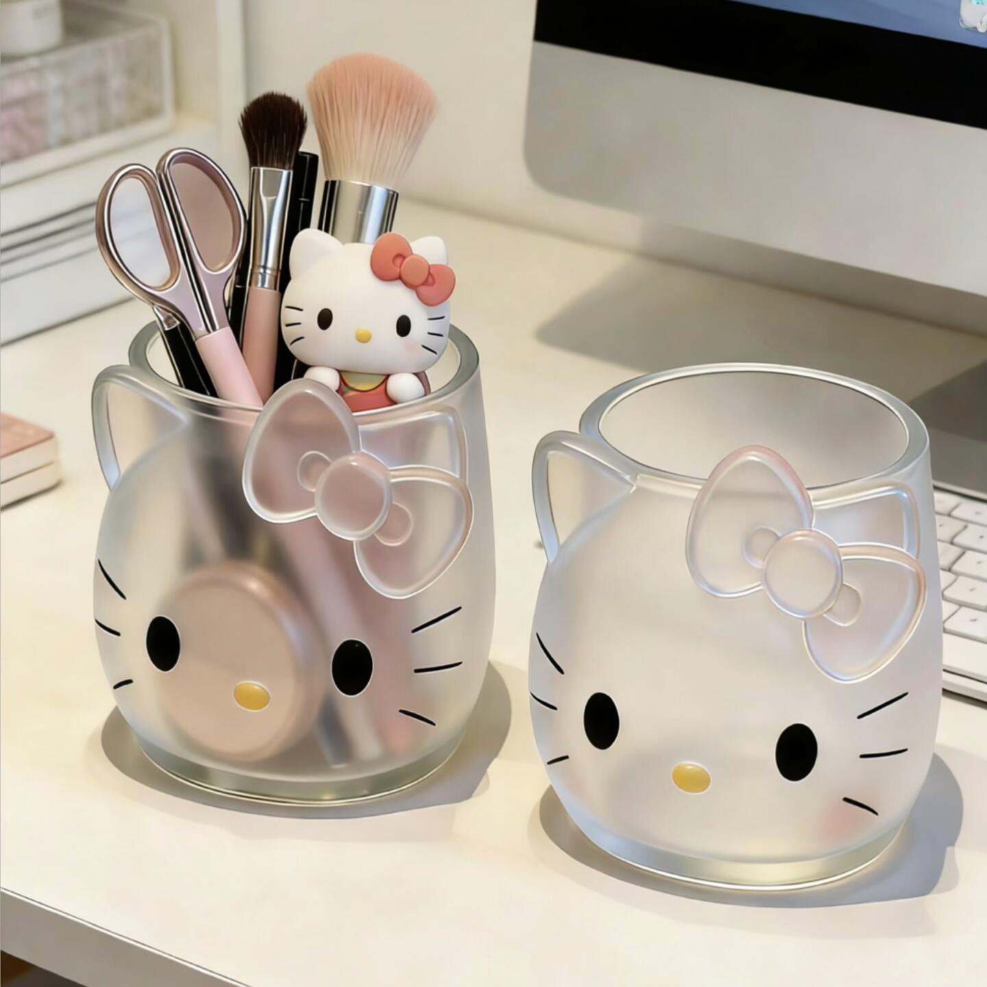 可爱化妆刷收纳筒粉刷眉笔文具笔筒杂物桌面整理桶创意高级感摆件,收纳整理,化妆刷收纳盒/桶,淘宝优惠券,粉丝福利购,淘宝优惠卷