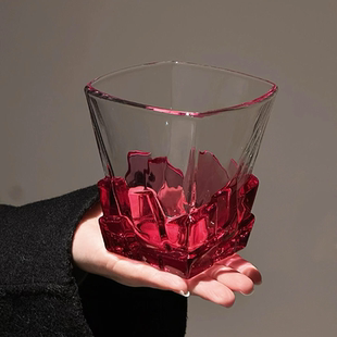 小众设计高级感轻奢高颜值酒杯 冰块杯玻璃杯家用办公室喝水女新款