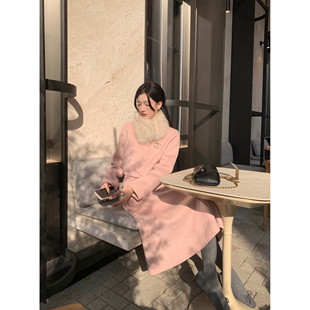 70羊毛赫本小香手工双面羊毛呢外套半身裙套装 YIYIWANG 蔷薇殿下