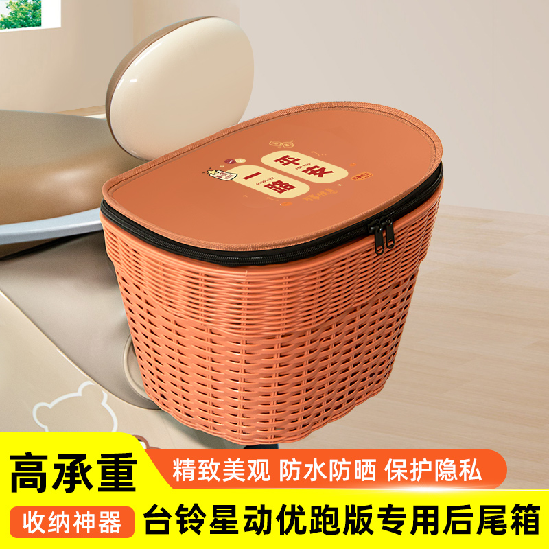 台铃星动优跑版电瓶电动车专用后备箱后尾箱储物箱通用大容量装饰