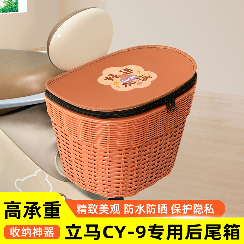 立马CY9/CY-一9电瓶电动车专用后备箱后尾箱储物箱通用大容量装饰