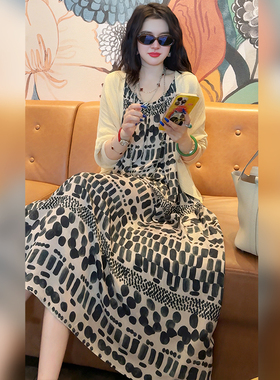 【Linda姐高端线】夏季时尚复古气质慵懒吊带裙连衣裙AS5LYH1612