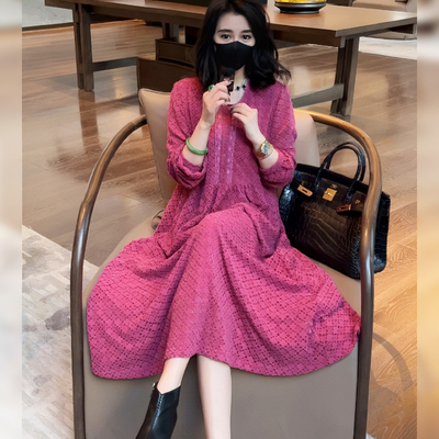 轻职风A字裙其他材质镂空