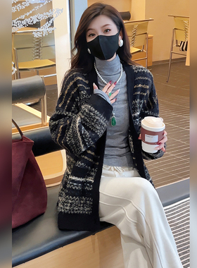 【linda姐高端线】秋冬时尚气质休闲百搭显瘦针织开衫AW5ZKS0014