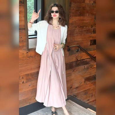 【Linda姐高端线】夏新款时尚休闲宽松无袖女装连衣裙AA6LJS0162