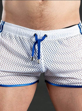 Muscle bodybuilder men's beach  pants 速干洞眼透气薄款三分裤