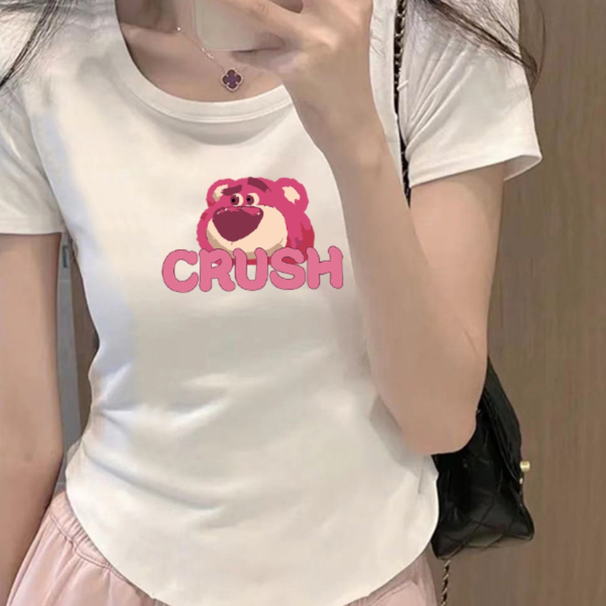 不规则短款上衣纯棉T恤女
