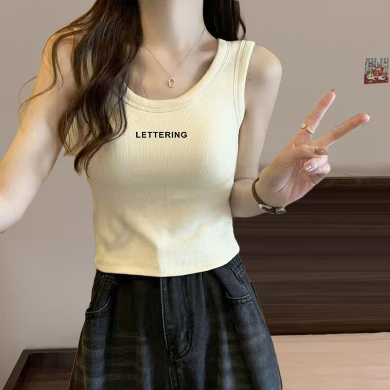 2025年夏季纯棉吊带背心女装内搭打底外穿无袖宽肩遮副乳新款小衫