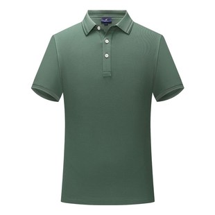 高端POLO衫 刺绣印LOGO 定制工作服t恤翻领短袖 企业团体工衣文化衫