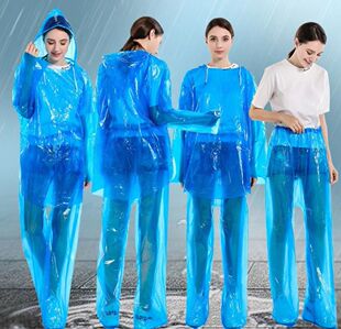 一次性雨衣大人加厚漂流激流勇进可用旅游套装分体式包脚防水雨披