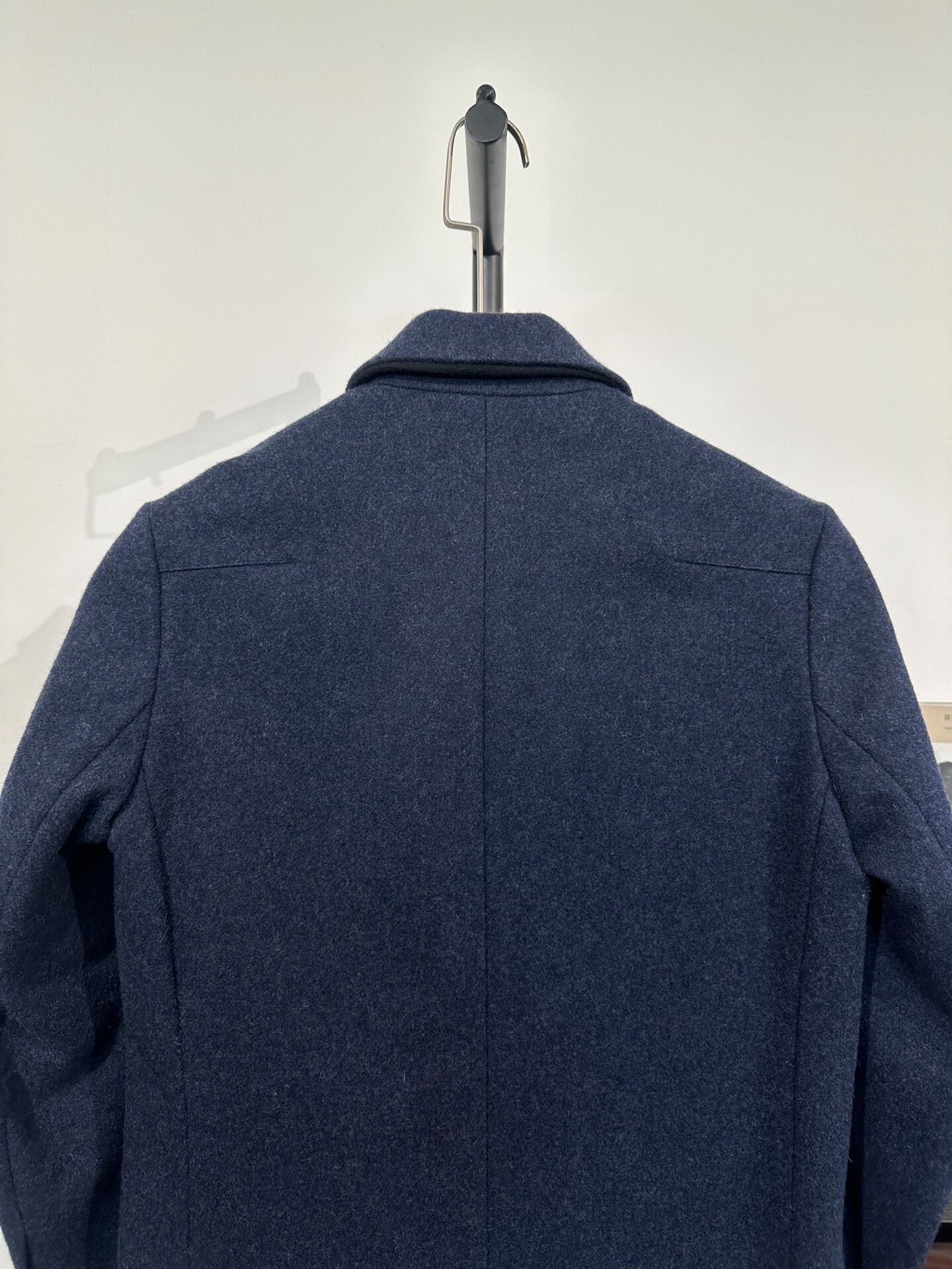 Navy Woolen Blazer Coat w/ Music Note — back