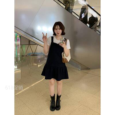 山山屿你【夏日入场卷】微胖韩系洋装大尺码学院风减龄百搭抱婴袋