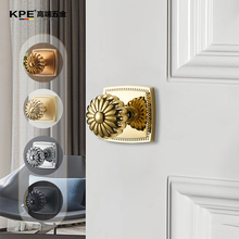 KPE浴室木门锁法式轻奢卫生间亮金银色锁具美式南瓜球磁吸房门锁