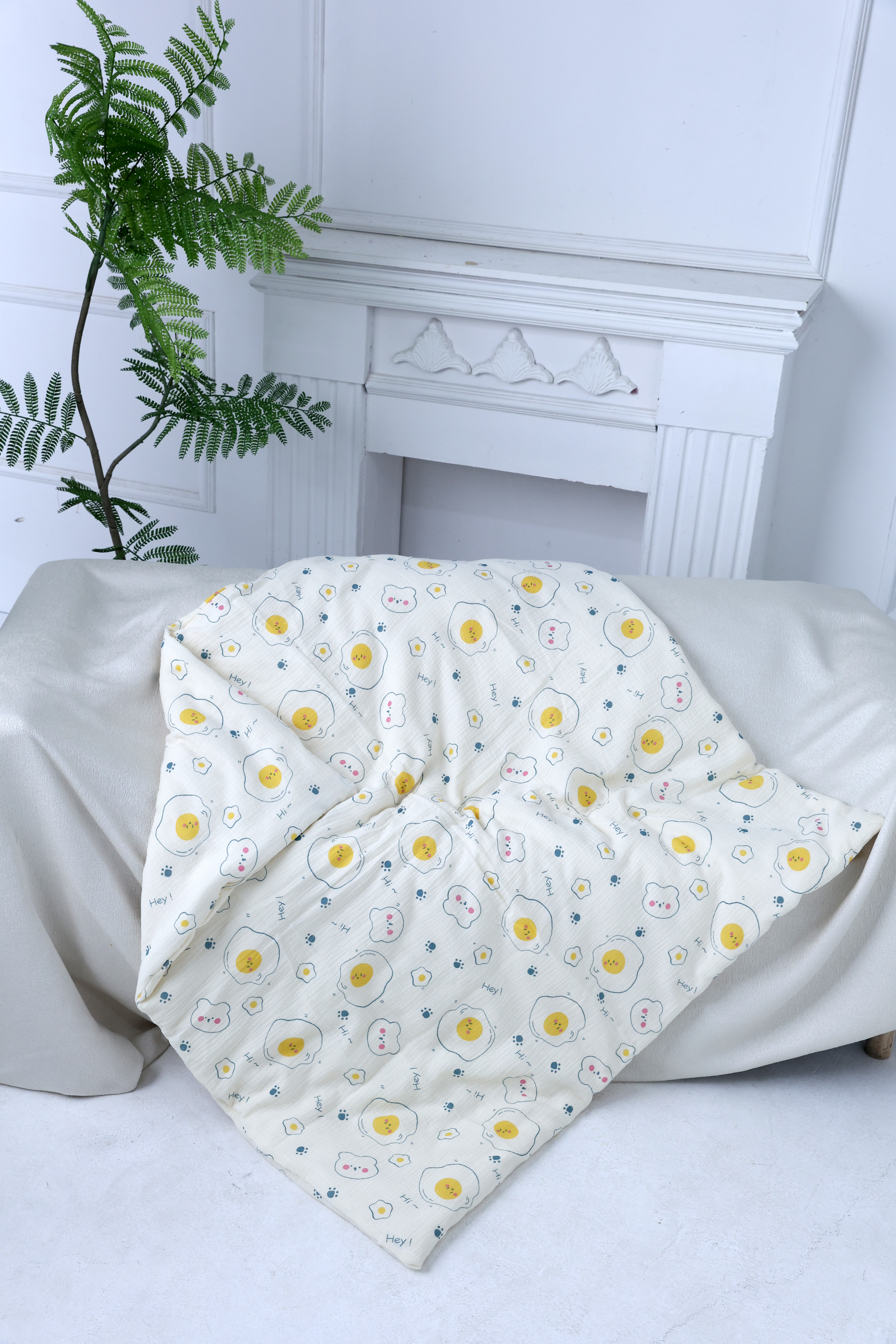 婴儿床盖被新生儿宝宝棉花被子婴幼儿纯棉双层纱皱布棉花被可拆卸,婴童用品,被子/被芯,淘宝优惠券,粉丝福利购,淘宝优惠卷