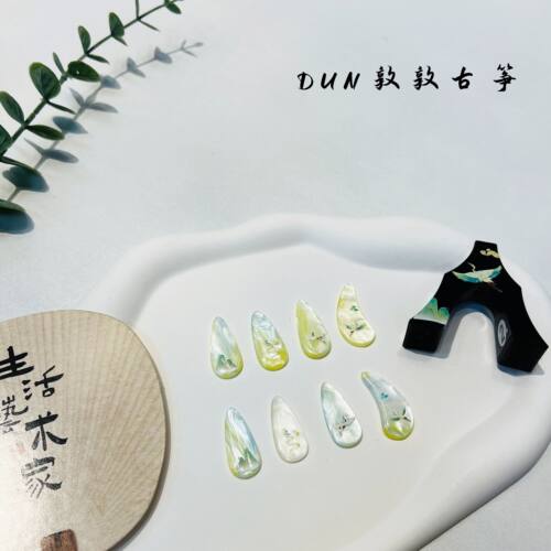 古筝指甲套装彩绘定制款实木琴码