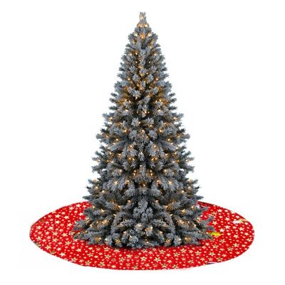 2022 New Year Home Decor Star Printed Christmas Tree Skirt P