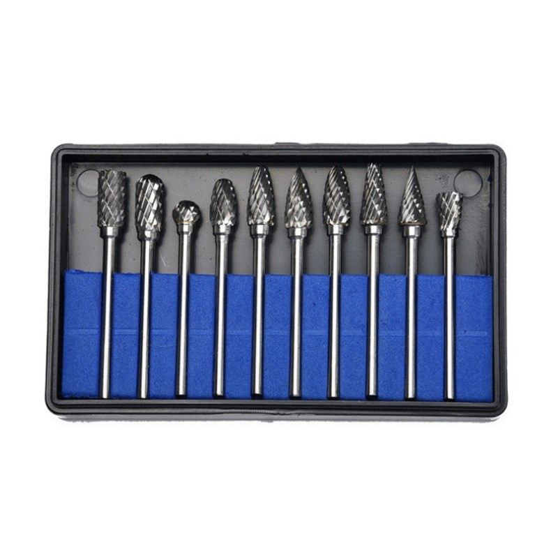 10pcs cemented carbide rotary file 6mm tungsten carbide carv
