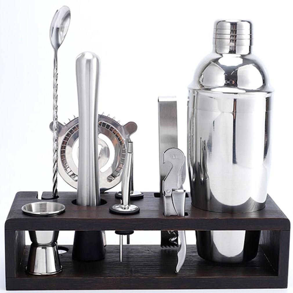 9pcs/set Cocktail Shaker Set Bar Tools Home Decoration Stain-封面